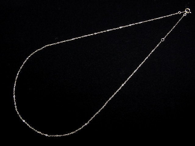 [Video][18K Yellow Gold]Multiple Facets Flat Cable Chain Approx. 1mm Width Necklace 1pc