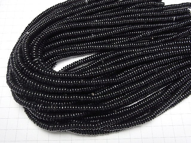 [Video] Onyx Roundel 6x6x2mm 1strand beads (aprx.15inch/37cm)