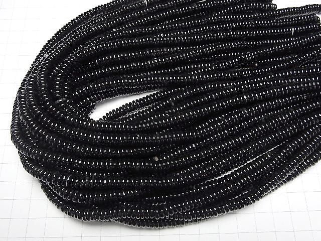 縞瑪瑙圓片珠 6x6x2mm 1串 (約15英吋/37公分)