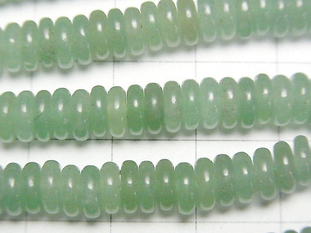 [Video]Green Aventurine Roundel 6x6x2mm 1strand beads (aprx.15inch/37cm)