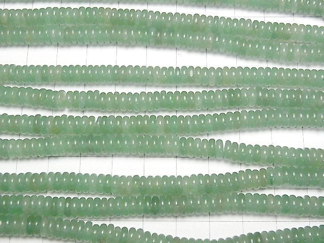 [Video]Green Aventurine Roundel 6x6x2mm 1strand beads (aprx.15inch/37cm)