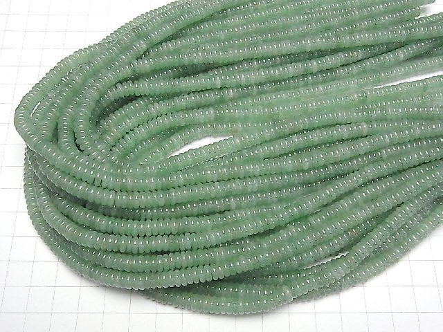 [Video]Green Aventurine Roundel 6x6x2mm 1strand beads (aprx.15inch/37cm)