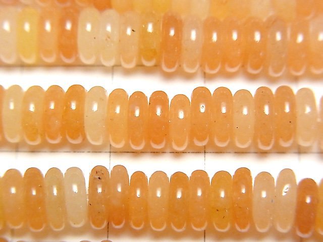 [Video] Orange Aventurine Roundel 6x6x2mm 1strand beads (aprx.15inch/37cm)