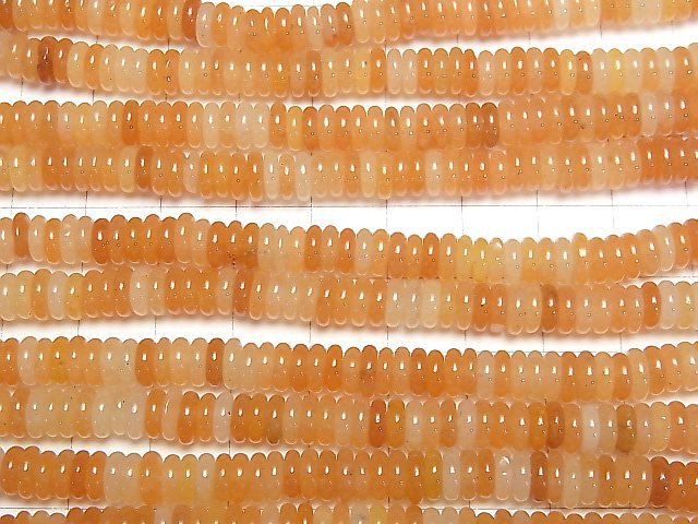 [Video] Orange Aventurine Rondelle 6x6x2mm 1strand beads (aprx.15inch/37cm)