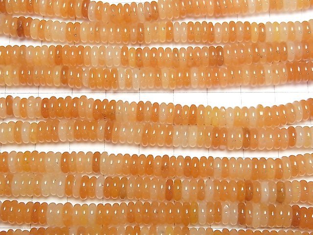 [Video] Orange Aventurine Roundel 6x6x2mm 1strand beads (aprx.15inch/37cm)