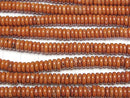 [Video]Red Jasper Rondelle 6x6x2mm 1strand beads (aprx.15inch/37cm)