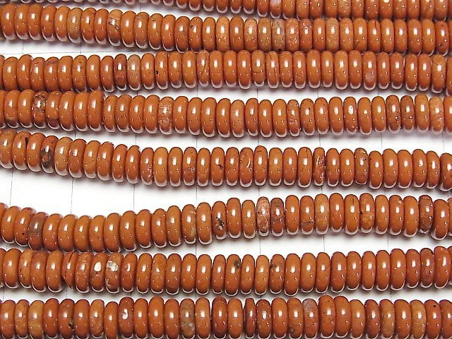 [Video]Red Jasper Roundel 6x6x2mm 1strand beads (aprx.15inch/37cm)