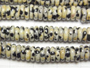 [Video]Dalmatian Jasper Rondelle 6x6x2mm 1strand beads (aprx.15inch/37cm)