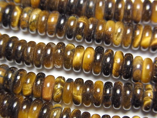 Roundel, Tiger's Eye Gemstone Beads