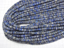 [Video]Lapislazuli Rondelle 6x6x2mm 1strand beads (aprx.15inch/37cm)
