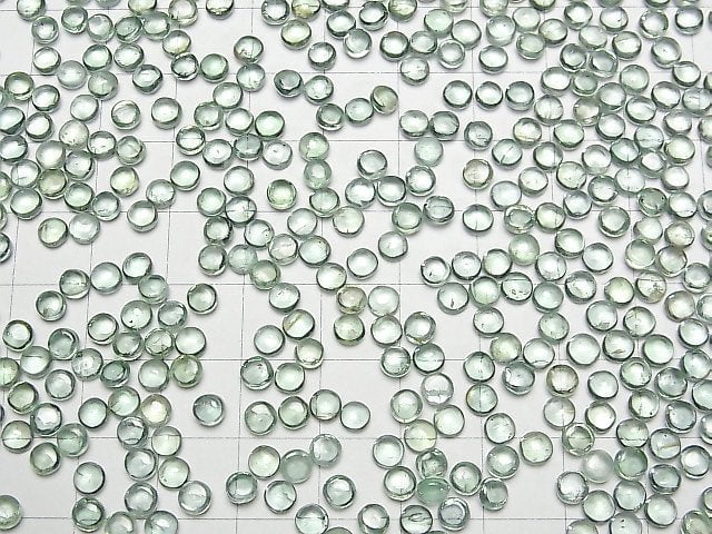 [Video]High Quality Green Kyanite AAA Round Cabochon 4x4mm 5pcs