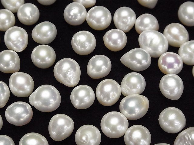 [Video]Fresh Water Pearl AA+ Loose stone Potato -Baroque 10-13mm White 3pcs