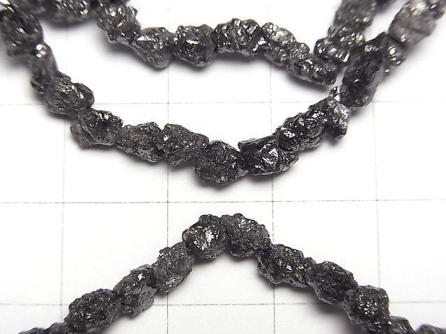 [Video][1mm Hole]Black Diamond Rough Rock Nugget Bracelet