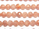 [Video]High Quality! Sunstone AA+ Faceted Round 6mm 1strand (aprx.15inch/36cm)