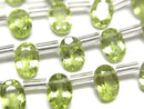 [Video]High Quality Peridot AA++ Oval Faceted half or 1strand beads (aprx.7inch/17cm)