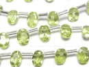 [Video]High Quality Peridot AA++ Oval Faceted half or 1strand beads (aprx.7inch/17cm)
