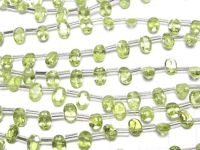 [Video]High Quality Peridot AA++ Oval Faceted half or 1strand beads (aprx.7inch/17cm)