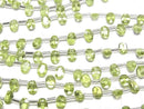 [Video]High Quality Peridot AA++ Oval Faceted half or 1strand beads (aprx.7inch/17cm)