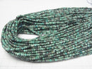 [Video]High Quality! Chrysocolla AA++ Faceted Button Rondelle 3x3x2mm 1strand (aprx.15inch/37cm)