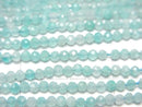 [Video]High Quality! Amazonite Silica AA++ Faceted Round 2mm 1strand beads (aprx.15inch/37cm)