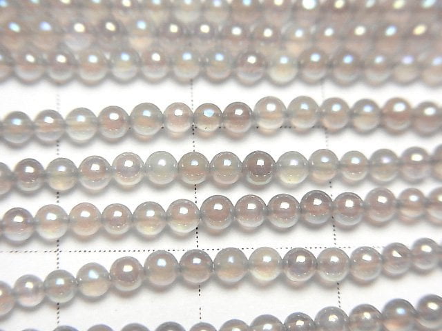 [Video] Flash, Gray Onyx Round 2mm 1strand (aprx.14inch/34cm)