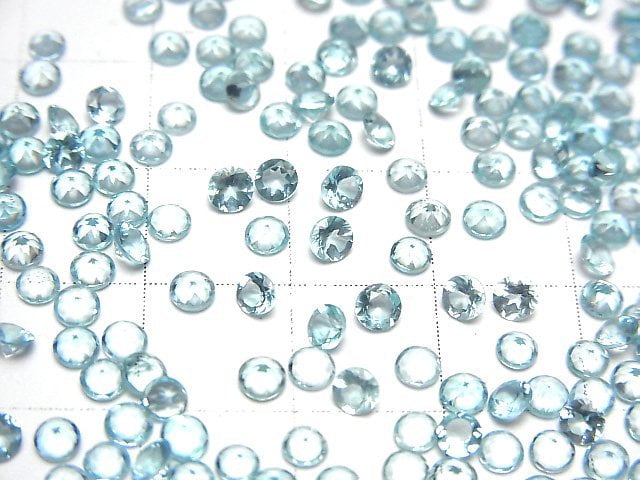 [Video]High Quality Apatite AAA Loose stone Round Faceted 3x3mm 10pcs