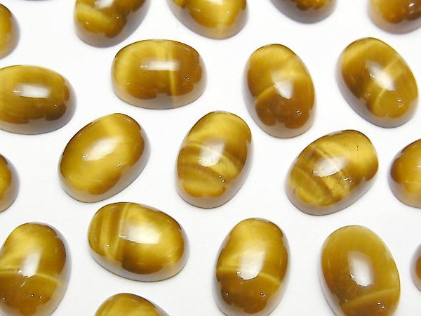 Cabochon, Oval, Tiger's Eye Gemstone Beads