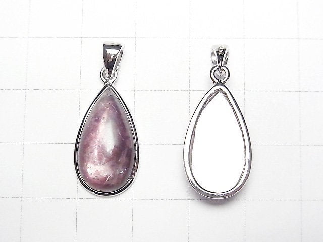 [Video]Lepidolite AAA Pear shape 15x10mm Pendant Silver925 1pc