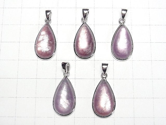 [Video]Lepidolite AAA Pear shape 15x10mm Pendant Silver925 1pc