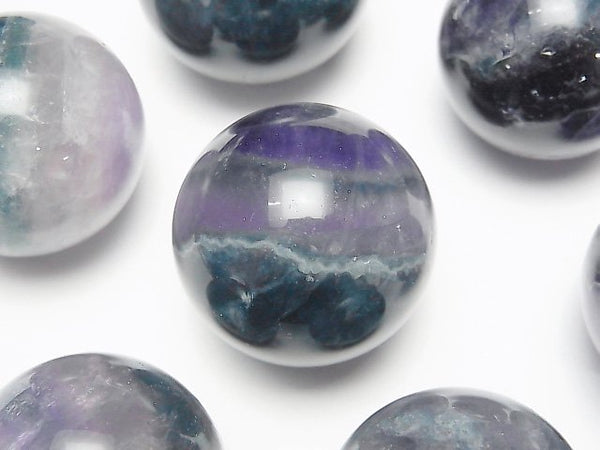 Fluorite, Round, Sphere Gemstone Beads