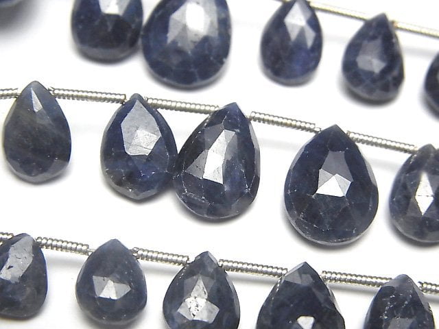 Faceted Briolette, Pear Shape, Sapphire Gemstone Beads