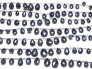 [Video]Blue Sapphire AA++ Pear shape Faceted Briolette half or 1strand (16pcs )
