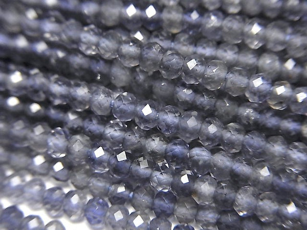 Iolite, Roundel Gemstone Beads