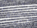 [Video]High Quality! Iolite AAA Faceted Button Rondelle 3x3x2mm 1strand (aprx.12inch/30cm)