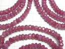 [Video] Myanmar Ruby AA++ Faceted Button Rondelle 6x6x3mm Bracelet