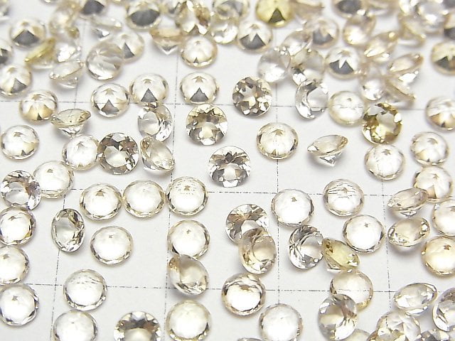 [Video]High Quality Heliodor AAA Loose stone Round Faceted 4x4mm 3pcs