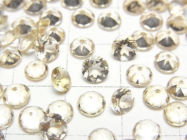 [Video]High Quality Heliodor AAA Loose stone Round Faceted 5x5mm 2pcs