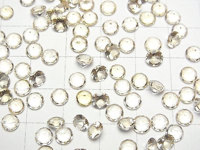 [Video]High Quality Heliodor AAA Loose stone Round Faceted 5x5mm 2pcs