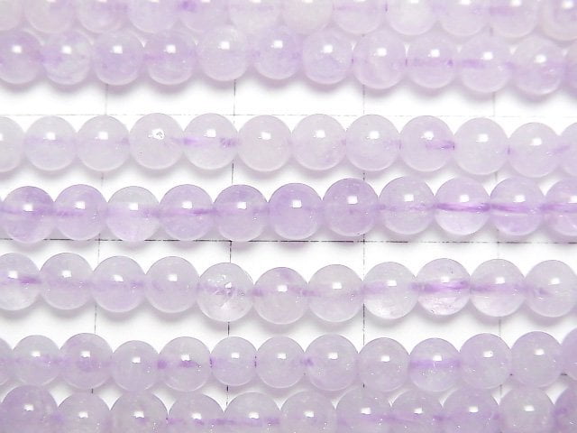 [Video] Lavender Amethyst AA Round 4mm 1strand (aprx.15inch/37cm)