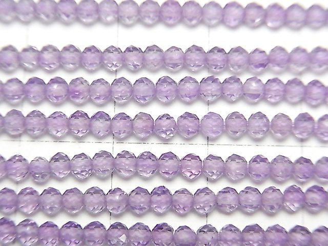 [Video] High Quality! Pink Amethyst AAA Semi-Faceted Round 3mm 1strand beads (aprx.12inch/30cm)