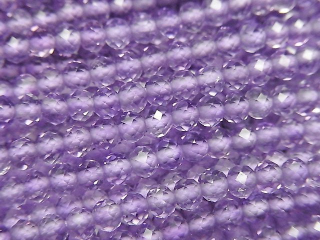 [Video]High Quality! PinkAmethyst AAA Semi Faceted Round 4mm 1strand (aprx.13inch/32cm)