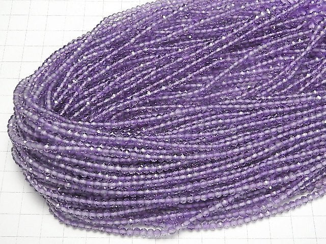 [Video]High Quality! PinkAmethyst AAA Semi Faceted Round 4mm 1strand (aprx.13inch/32cm)