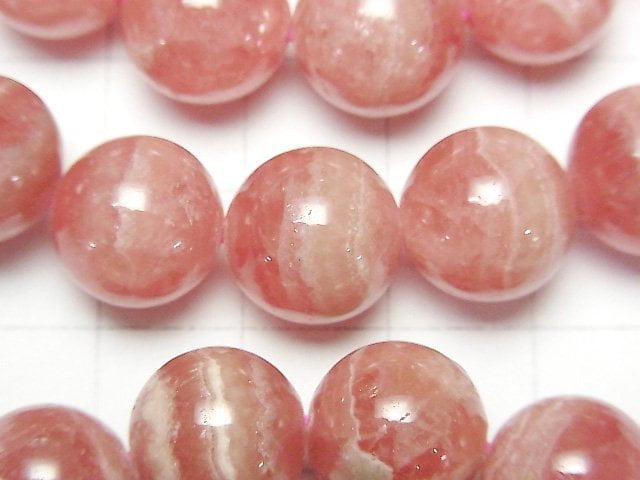 [Video] Argentina Rhodochrosite AA++ Round 12mm Bracelet