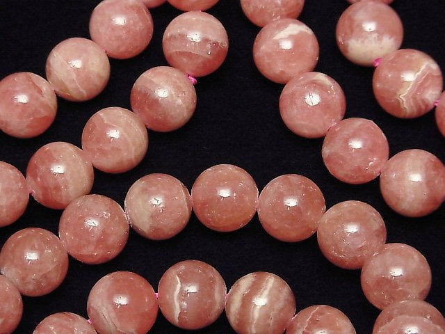 [Video] Argentina Rhodochrosite AA++ Round 12mm Bracelet