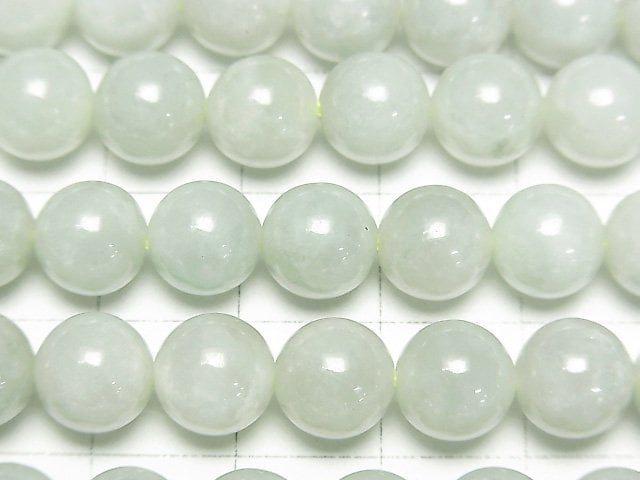 [Video] Burmese Jadeite AAA- Round 8mm 1/4-1strand (aprx.15inch/38cm)