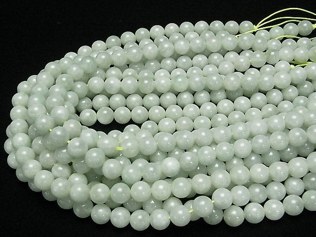 [Video] Burmese Jadeite AAA- Round 8mm 1/4-1strand (aprx.15inch/38cm)