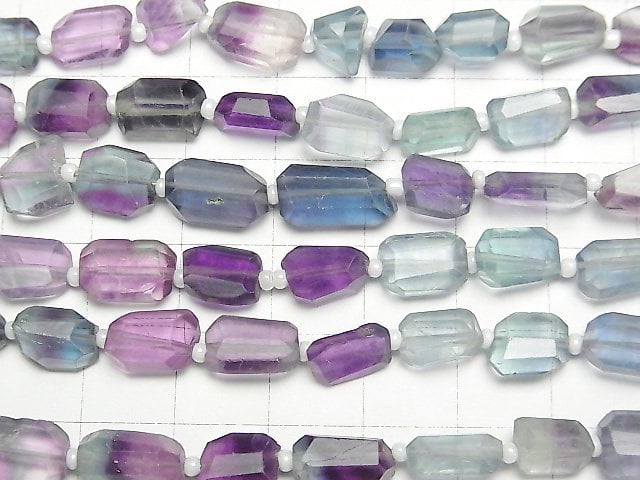 [Video] Fluorite AA++ Faceted Nugget [S-M size] 1strand (aprx.12inch/30cm)