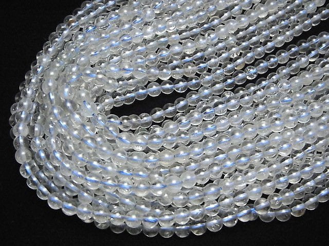 [Video] Natural White Topaz AA++ Round 6mm half or 1strand (aprx.15inch/36cm)