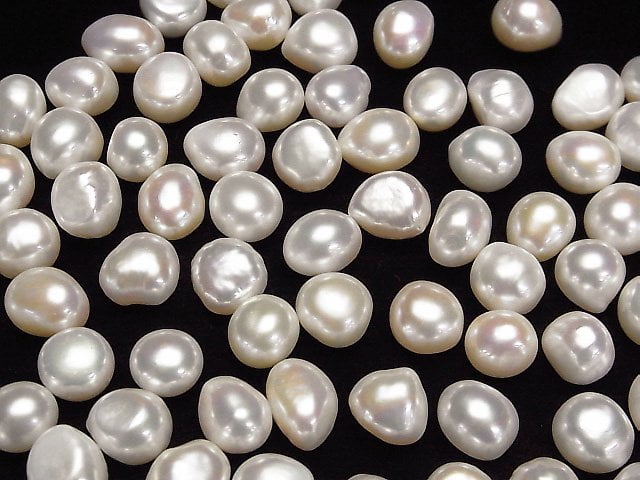 [Video]Fresh Water Pearl AA++ Loose stone Potato -Baroque 10-14mm White 5pcs