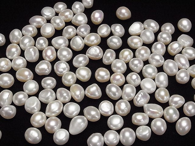 [Video]Fresh Water Pearl AA++ Loose stone Potato -Baroque 10-14mm White 5pcs